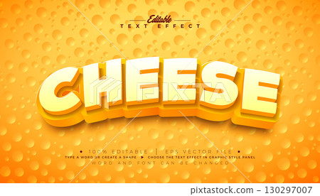 Ketchup 3D Text Effect Design Editable and Scalable Vector Graphic Style Effect with 3d Red Tomato and Yellow Lettering on Checkered Background. Premium Typography Mockup Illustration Template for 130297007