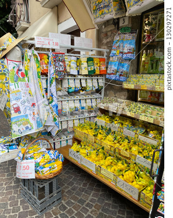 Lago di Garda Sirmione, Italy, dried fruits and vegetables shop 130297271