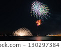 Gorgeous fireworks lighting up the summer night sky 130297384