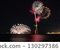 Gorgeous fireworks lighting up the summer night sky 130297386