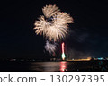 Gorgeous fireworks lighting up the summer night sky 130297395