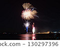 Gorgeous fireworks lighting up the summer night sky 130297396