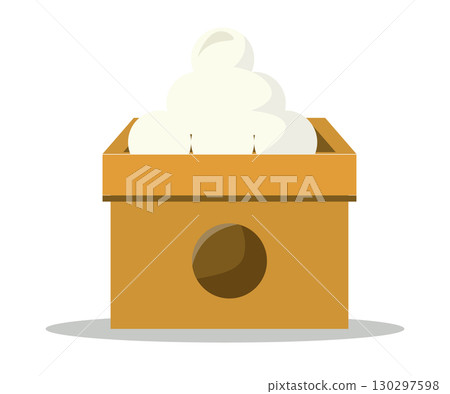 Tsukimi dango. Vector illustration 130297598
