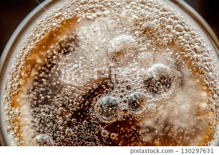 Bubbles Rising in Carbonated Drink Close-Up Bubbles Rising in Carbonated Drink Close-Up 130297631