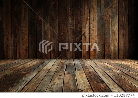 Blank Wooden Wall Interior Room View Blank Wooden Wall Interior Room View 130297774