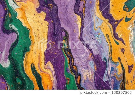 Vibrant Abstract Splash for Mardi Gras Celebration Vibrant Abstract Splash for Mardi Gras Celebration 130297803