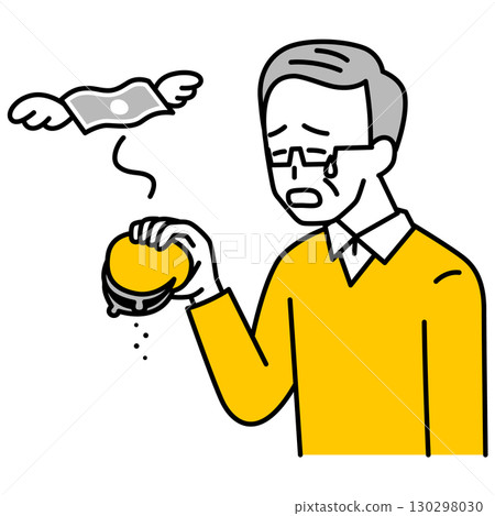 一位老人抱怨沒錢 130298030