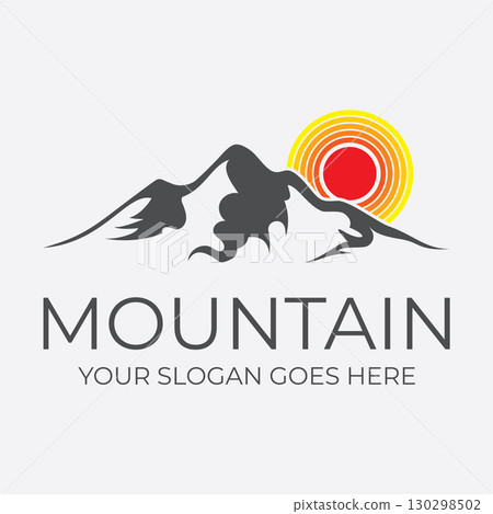 Mountain logo vector illustrations design icon template 130298502
