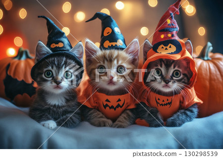 Kitten Halloween 130298539