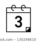 日曆圖示簡單向量插圖素材 130298610