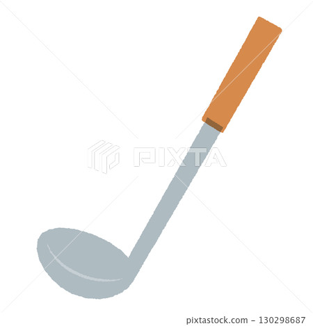 Flat illustration of a ladle. 130298687