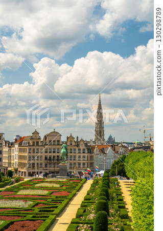 Mont des Arts on Sunny Day. Brussels, Belgium 130298789