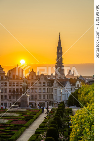 Mont des Arts at Sunset. Brussels, Belgium 130298790