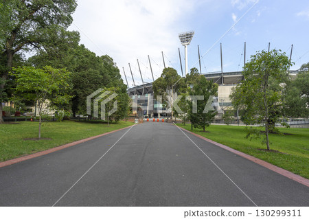 Melbourne, Australia - January 3, 2024 : View of Melbourne Cricket Ground in Melbourne, Australia on  January 3, 2024. 130299311