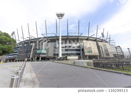 Melbourne, Australia - January 3, 2024 : View of Melbourne Cricket Ground in Melbourne, Australia on January 3, 2024. Melbourne, Australia - January 3, 2024 : View of Melbourne Cricket Ground in Melbourne, Australia on January 3, 2024. 130299315