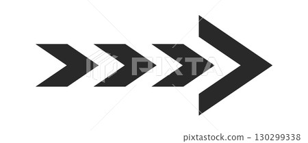 Dynamic moving arrow representing speed 130299338