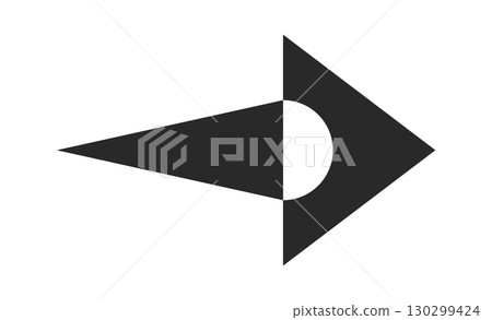 Geometric trendy creative arrow shape Geometric trendy creative arrow shape 130299424