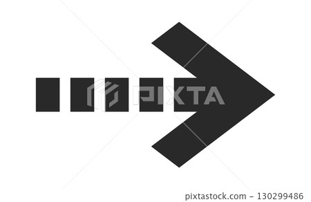 Dashed arrow symbol graphic design 130299486