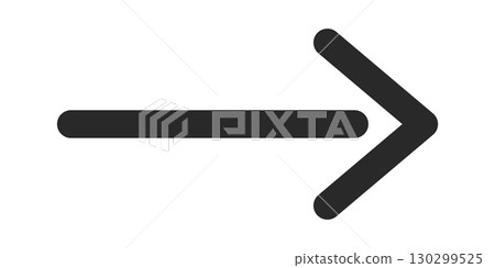 Classic thin arrow indicating right 130299525
