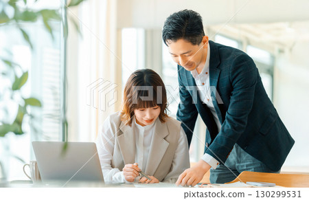 Two businessmen having a meeting Two businessmen having a meeting 130299531