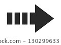 Classic dashed arrow sign design 130299633