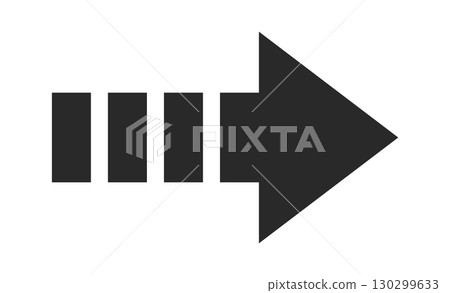 Classic dashed arrow sign design 130299633