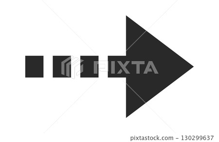 Geometric dashed arrow design element 130299637