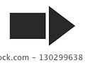 Simple monochrome arrow geometric design 130299638