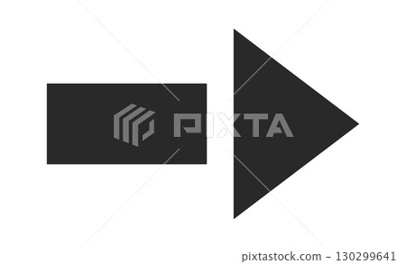 Navigation arrow geometric shape design Navigation arrow geometric shape design 130299641