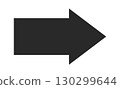 Bold black arrow simple shape 130299644