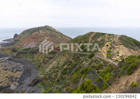 Cape Schanck is the southernmost tip of the Mornington Peninsula, Melbourne, Victoria, Australia. 130299842