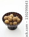 Longan and fruit pulp in a glass bowl 130299843
