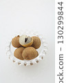 Longan and fruit pulp in a glass bowl 130299844