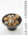 Longan and fruit pulp in a glass bowl 130299846