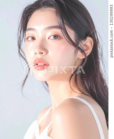 一位美麗女子的畫像，優雅地回首 130299993