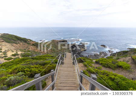 Cape Schanck is the southernmost tip of the Mornington Peninsula, Melbourne, Victoria, Australia. 130300376
