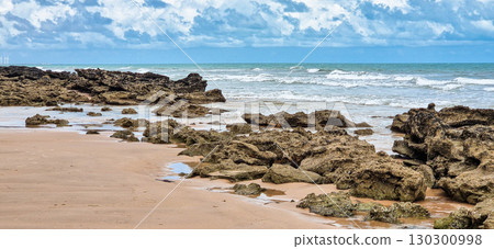 Canoa Quebrada Beach at Aracati in Ceara Brazil. Bay Coastline. Coast Travel. Vacations Landscape 130300998