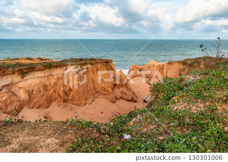 The rock formations at Canoa Quebrada Beach at Canoa Quebrada, state of Ceara, Brazil The rock formations at Canoa Quebrada Beach at Canoa Quebrada, state of Ceara, Brazil 130301006