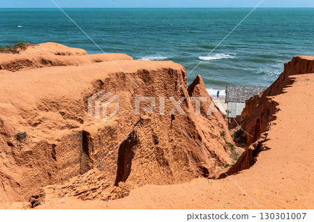 The rock formations at Canoa Quebrada Beach at Canoa Quebrada, state of Ceara, Brazil The rock formations at Canoa Quebrada Beach at Canoa Quebrada, state of Ceara, Brazil 130301007