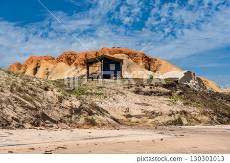 The rock formations at Canoa Quebrada Beach at Canoa Quebrada, state of Ceara, Brazil The rock formations at Canoa Quebrada Beach at Canoa Quebrada, state of Ceara, Brazil 130301013