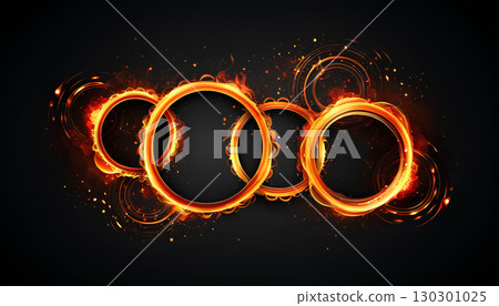 abstract golden ring in the form of a spiral 130301025