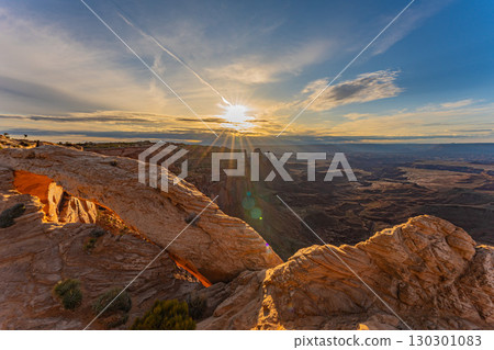 Sunrise at Mesa Arch in Canyolands National Park, Utah, USA, Grand Canyon Grand Circle Sunrise at Mesa Arch in Canyolands National Park, Utah, USA, Grand Canyon Grand Circle 130301083