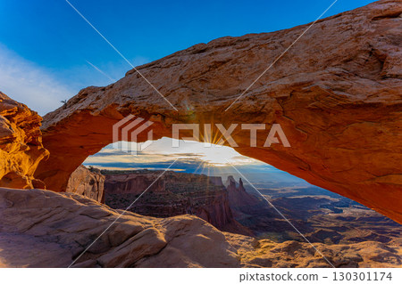 Sunrise at Mesa Arch in Canyolands National Park, Utah, USA, Grand Canyon Grand Circle 130301174