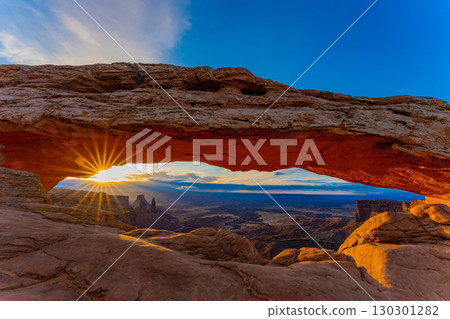 Sunrise at Mesa Arch in Canyolands National Park, Utah, USA, Grand Canyon Grand Circle 130301282