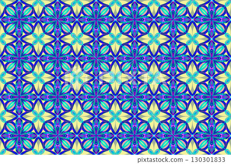 Kaleidoscope-like mosaic seamless pattern 3-4 Kaleidoscope-like mosaic seamless pattern 3-4 130301833