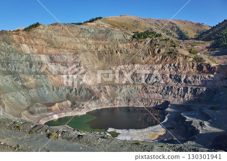 Mineral deposit, lead mining in open pit. 130301941
