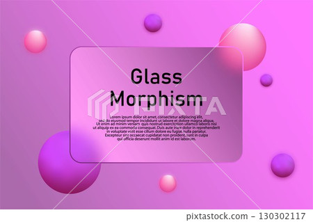 Modern abstract presentation with a transparent frame and glass morphism effect. Eps 10 Modern abstract presentation with a transparent frame and glass morphism effect. Eps 10 130302117
