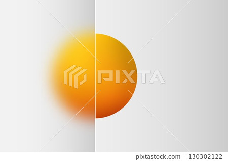 Glass morphism concept: 3D yellow sphere with a blur effect on a gray background. Eps 10 Glass morphism concept: 3D yellow sphere with a blur effect on a gray background. Eps 10 130302122