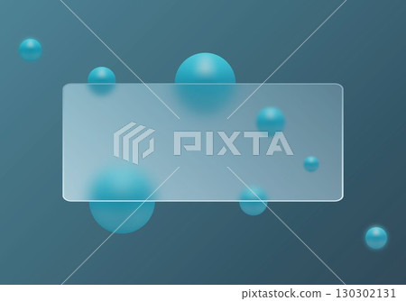 Abstract glass morphism concept with blue spheres. Eps 10 130302131