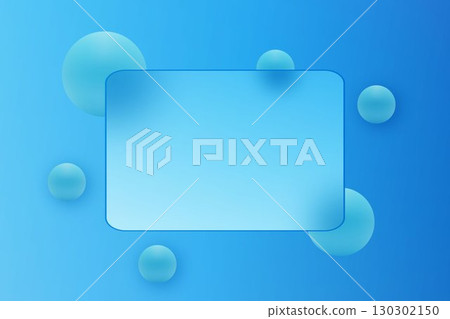 Blue abstract background with glass morphism effect and transparent spheres. Eps 10 Blue abstract background with glass morphism effect and transparent spheres. Eps 10 130302150